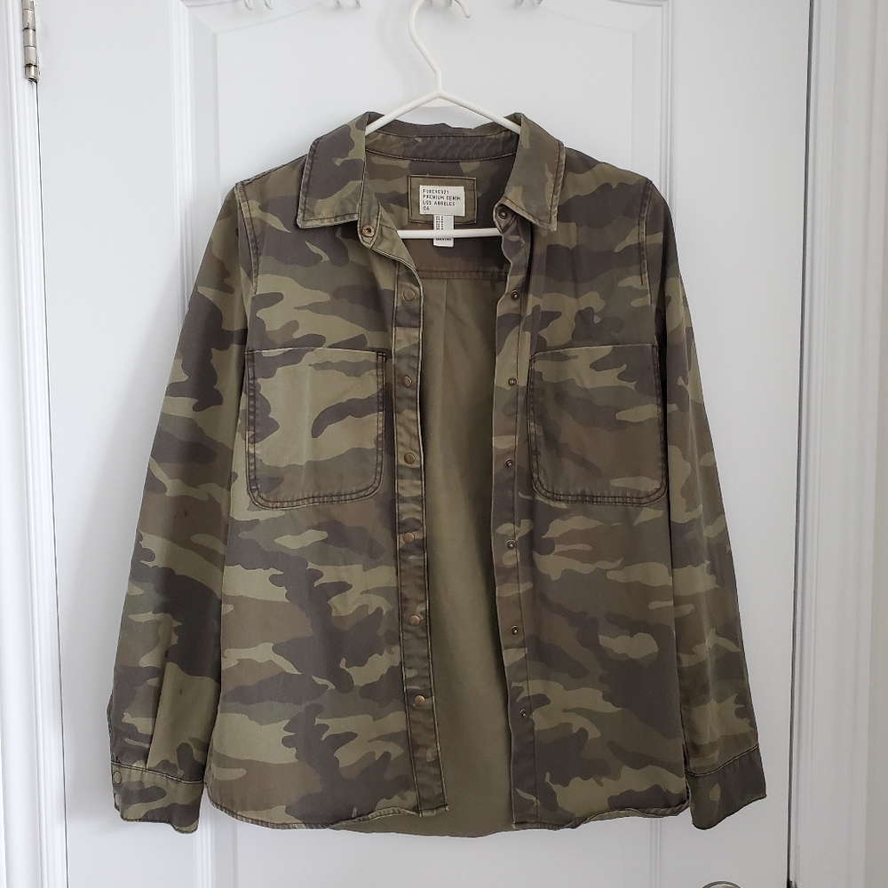 EUC F21 Premium Denim Camouflage Jacket